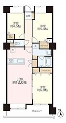 藤和シティコープ志木 3LDKの間取図画像