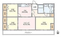 オーナーズビルド向山台 3LDKの間取図画像