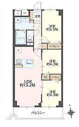 メゾン和光台 3LDKの間取図画像