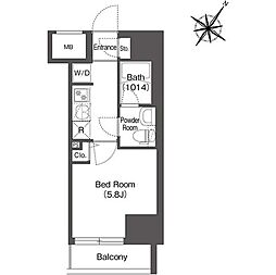 東急田園都市線 溝の口駅 徒歩5分の賃貸マンション 3階1Kの間取り