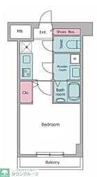LOC'SMUSASHINAKAHARA 1Kの間取図画像