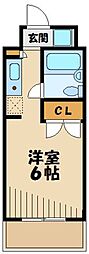 ローレルあざみ野 ワンルームの間取図画像