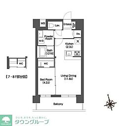 アビティ宮前平 1LDKの間取図画像