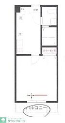 QUIET CRAB HOUSE 溝ノ口II(仮) 1Kの間取図画像
