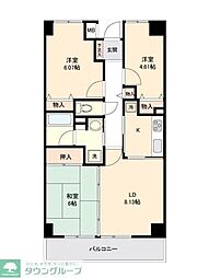 アーバンパーク市ヶ尾 3LDKの間取図画像
