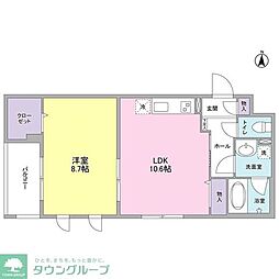 フェリチターレ 1LDKの間取図画像