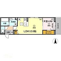 ベイ　ブランシェ奥田 102 ｜ 岡山県岡山市北区奥田2丁目（賃貸アパート1LDK・1階・43.60㎡） その2