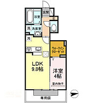 ワイロード 103 ｜ 岡山県岡山市北区北方3丁目（賃貸アパート1LDK・1階・37.08㎡） その2