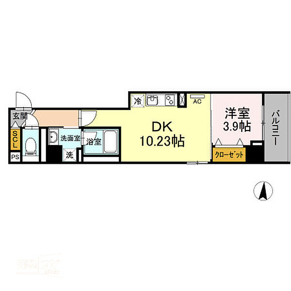 雅メゾン 101｜岡山県岡山市北区富田町1丁目(賃貸マンション1LDK・1階・37.90㎡)の写真 その2