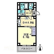 ハートフル医大南 401 ｜ 岡山県岡山市北区東古松1丁目（賃貸マンション1DK・4階・34.90㎡） その2