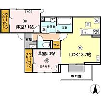 ヌォーヴァ　ルーチェ 102 ｜ 岡山県岡山市北区東古松2丁目（賃貸アパート2LDK・1階・61.07㎡） その2