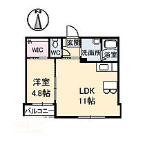 ラ・パルテール奥田南町 102 ｜ 岡山県岡山市北区奥田南町（賃貸アパート1LDK・1階・40.36㎡） その2