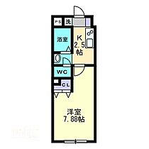 Primrose 401 ｜ 岡山県岡山市南区西市（賃貸マンション1K・4階・25.50㎡） その2