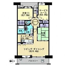 フローレンス中山下グランドアーク 2SLDKの間取図画像