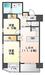 Ｓｉｄｅ−Ｉ(サイドアイ) 6階2LDKの間取り