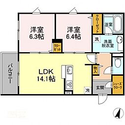 間取図画像 2LDK