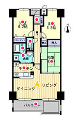 サーパス西古松2 3LDKの間取図画像