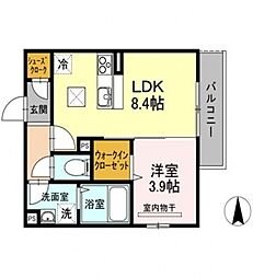 メゾン・ド・ルアール 1LDKの間取図画像