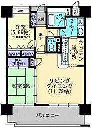 アルファステイツ幸町 2LDKの間取図画像