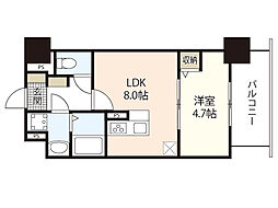 MAYFAIR田町 1LDKの間取図画像