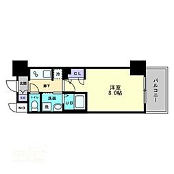 S-RESIDENCE表町 1Kの間取図画像