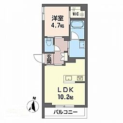 Studiare 1LDKの間取図画像