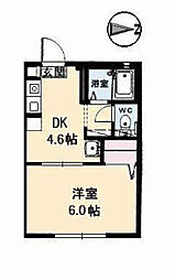 ピュアメゾン 1Kの間取図画像