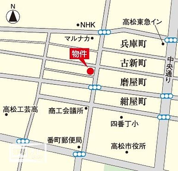 アルファエステート錦町 501｜香川県高松市錦町1丁目(賃貸マンション1K・5階・28.09㎡)の写真 その17