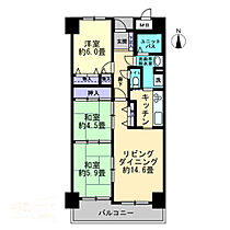 サーパス木太II 803 ｜ 香川県高松市木太町（賃貸マンション3LDK・8階・70.09㎡） その2