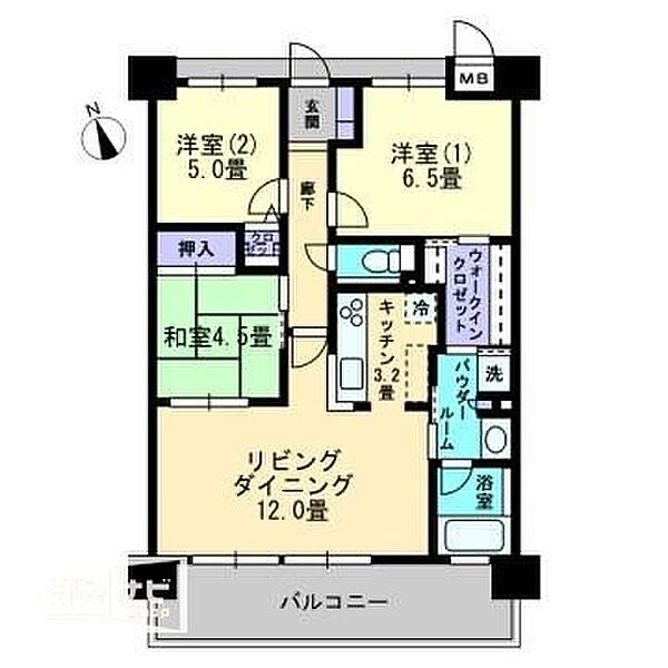 アルファステイツ木太中央公園 202｜香川県高松市木太町(賃貸マンション3LDK・2階・71.94㎡)の写真 その2