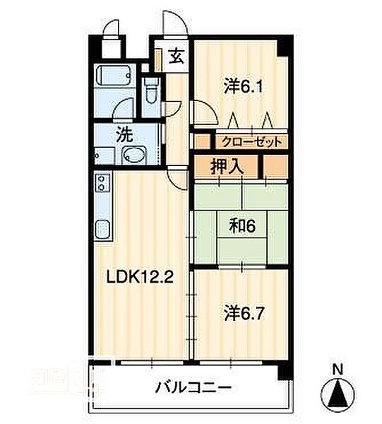 グランメール21 103｜香川県高松市円座町(賃貸マンション3LDK・1階・65.00㎡)の写真 その2