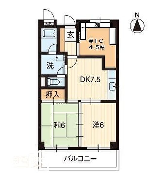 ノースポイントハイツ 603｜香川県高松市浜ノ町(賃貸マンション2SDK・6階・52.85㎡)の写真 その2