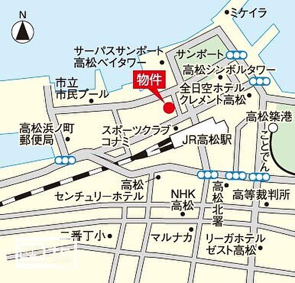 ノースポイントハイツ 603｜香川県高松市浜ノ町(賃貸マンション2SDK・6階・52.85㎡)の写真 その15