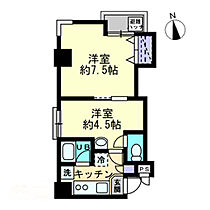 シティホワイト 706 ｜ 香川県高松市田町（賃貸マンション2K・7階・29.55㎡） その2