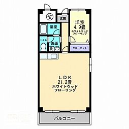 アーバン茜 1LDKの間取図画像