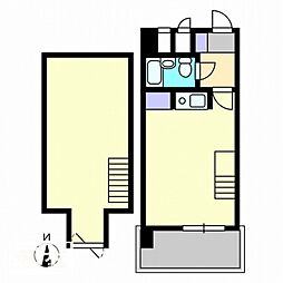 am's4観光町 1Kの間取図画像