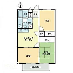 フォブール大井B 3DKの間取図画像