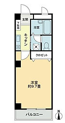 フィネス久保 1Kの間取図画像