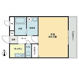 ガレージライフ高松東 1Kの間取図画像