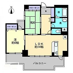 ストーンレイク子の浜C 2LDKの間取図画像