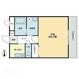 ガレージライフ高松東 1Kの間取図画像
