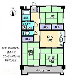 コーポニューデリ 3DKの間取図画像