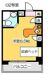 ラ・パルフェ・ド・コロン ワンルームの間取図画像
