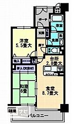 ファミール宮脇町 2LDKの間取図画像