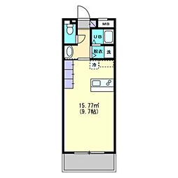 レジデンスM 1Kの間取図画像