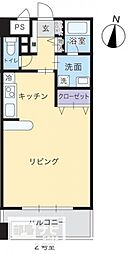 なかよしマンション林 1Kの間取図画像