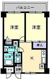 フロンティア栗林 2Kの間取図画像