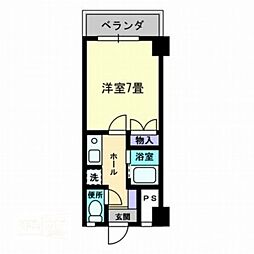 ロゼ三条 1Kの間取図画像