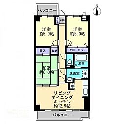 スカール松縄 3LDKの間取図画像
