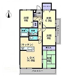 メゾンドール 4LDKの間取図画像